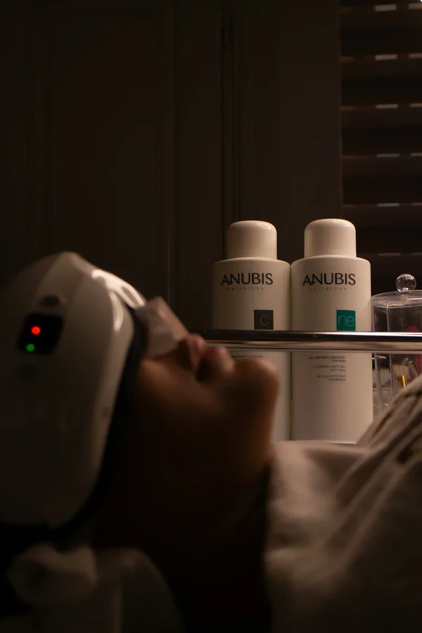 Facial treatment with premium beauty products