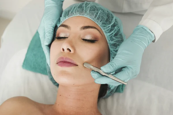 Luxury facial treatment with premium skincare products